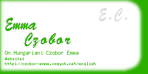 emma czobor business card